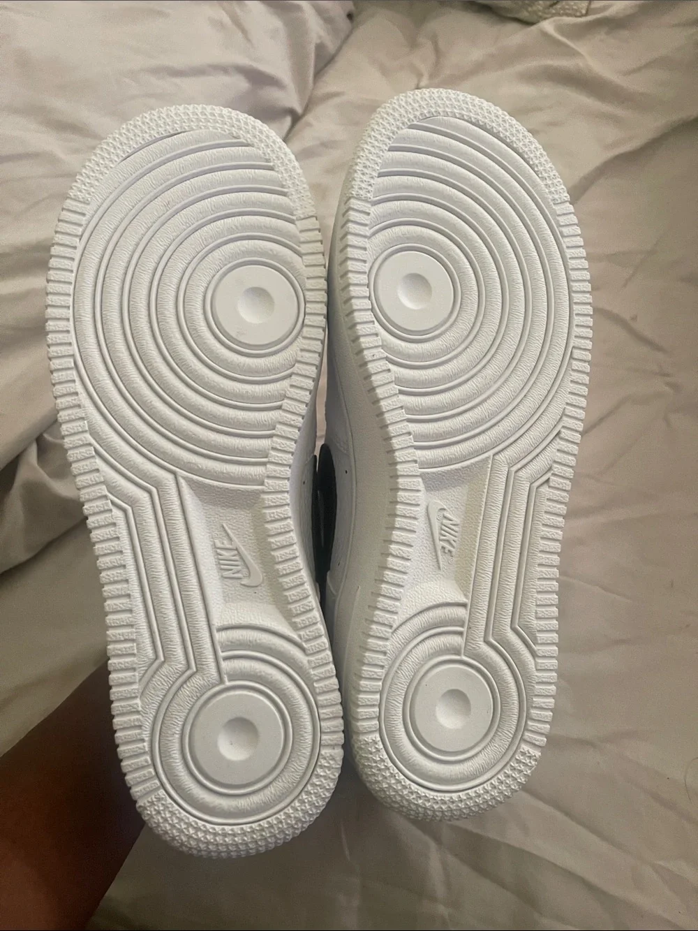 Nike White Low-Top Sneakers with Black Logo